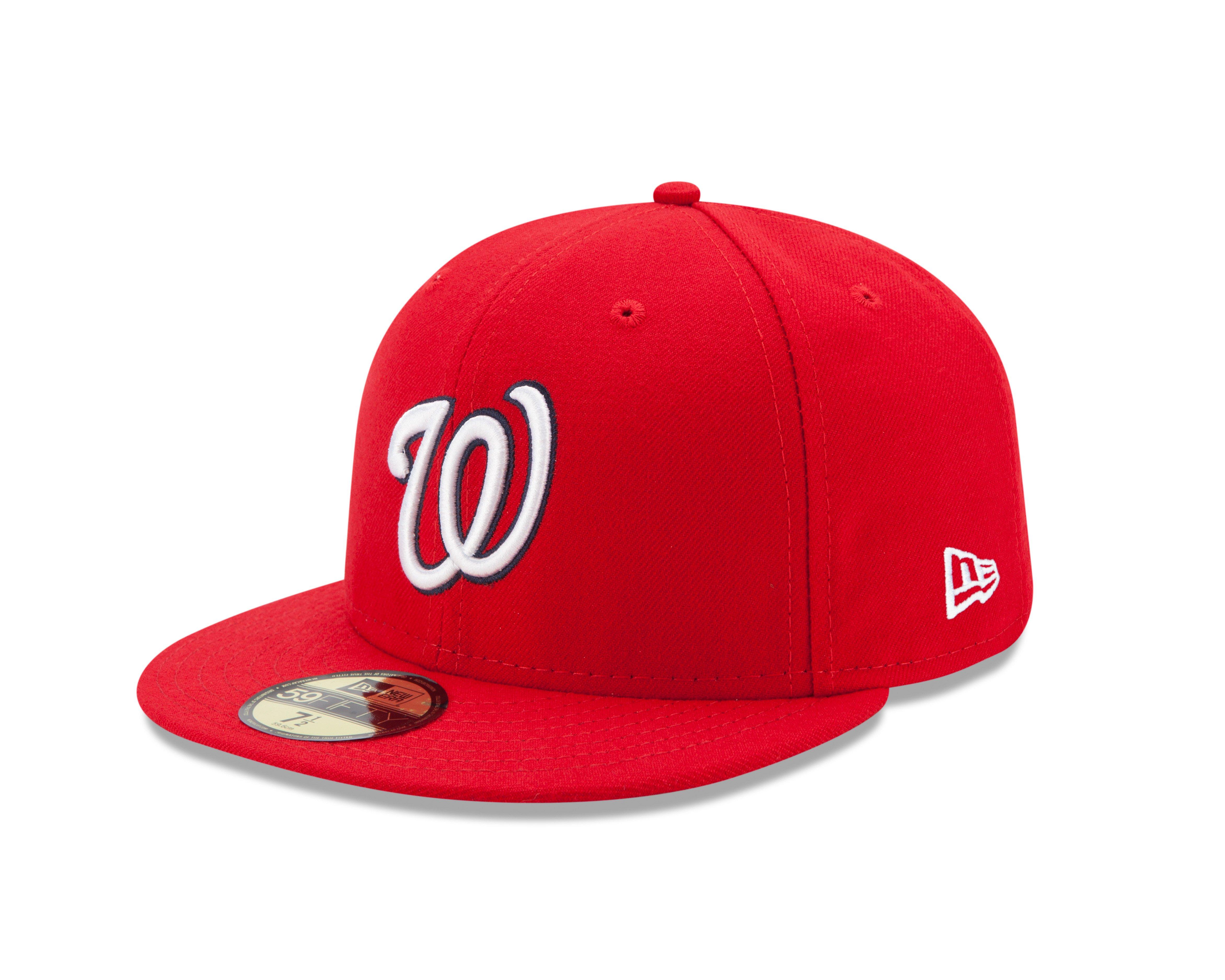 New Era Washington Nationals 59FIFTY Gameday Fitted Hat - Navy/Blue - RED